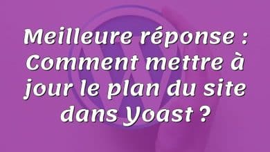 Meilleure réponse : Comment mettre à jour le plan du site dans Yoast ?